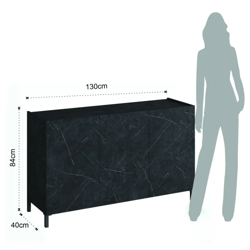 Bufet Din Panouri Ecologice Eddy Black Marble 4685 Tomasucci Italia 