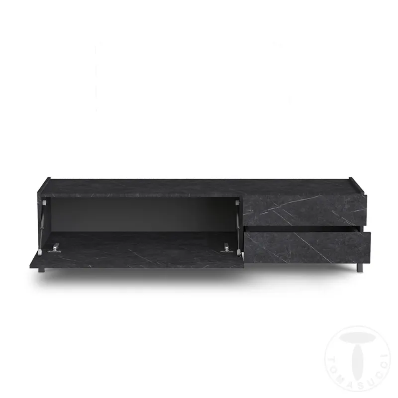 Suport Tv Din Panouri Ecologice Tv Eddy Black Marble 4686 Tomasucci Italia 