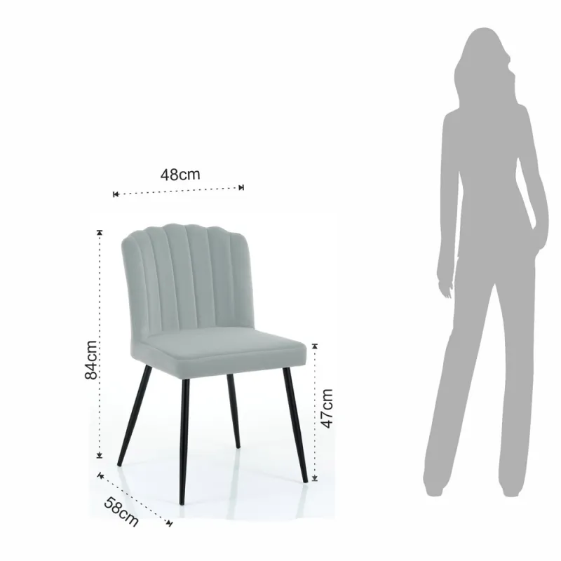 Scaun Tapitat Claudia Grey 4719 Tomasucci Italia 