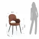 Scaun Tapitat Elisabeth Old Brown 4720 Tomasucci Italia 