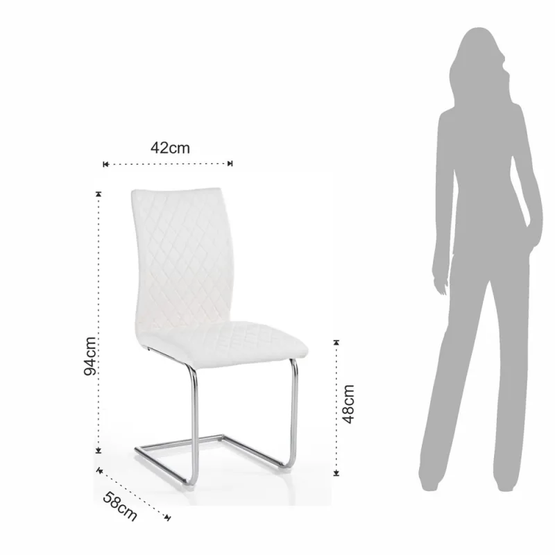 Scaun Tapitat Jasmin White 4723 Tomasucci Italia 