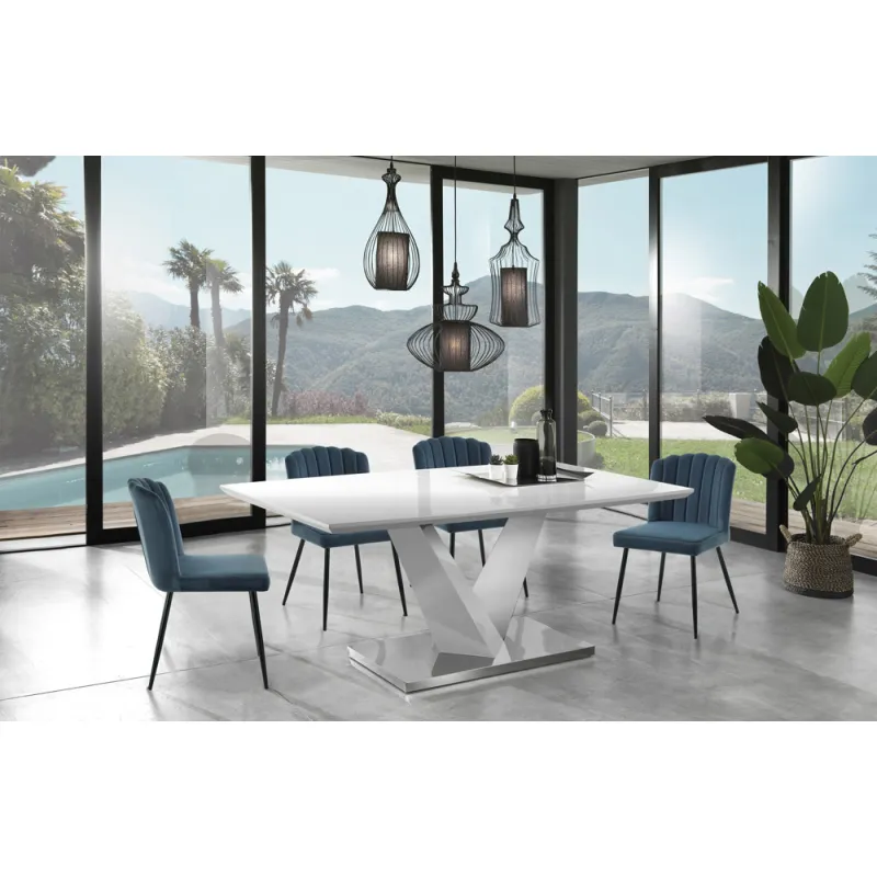 Scaun Tapitat Claudia Blu Ocean 4724 Tomasucci Italia 