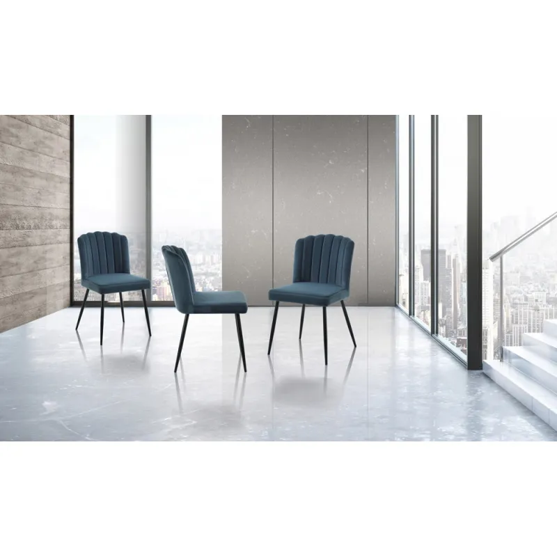 Scaun Tapitat Claudia Blu Ocean 4724 Tomasucci Italia 