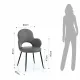 Scaun Tapitat Elisabeth Old Grey 4725 Tomasucci Italia 