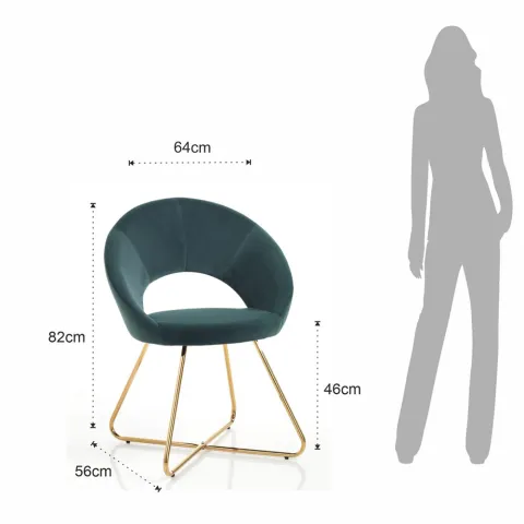 Scaun Tapitat Edda Green 4734 Tomasucci Italia 