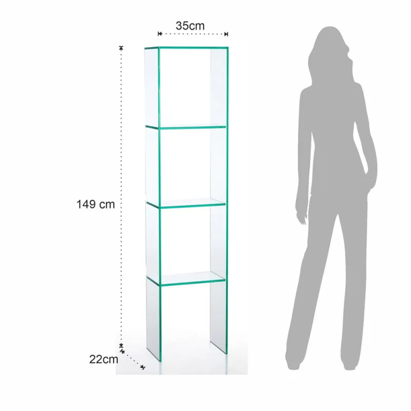 Biblioteca Din Sticla New Blanko 4753 Tomasucci Italia 