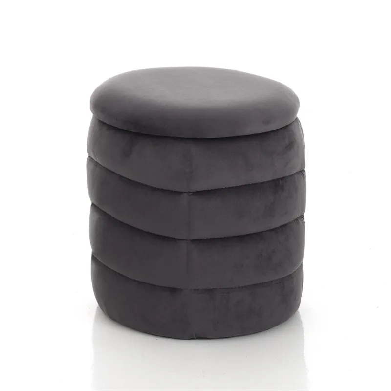 Taburet Cu Lada Depozitare Gum Grey 4757 Tomasucci Italia 