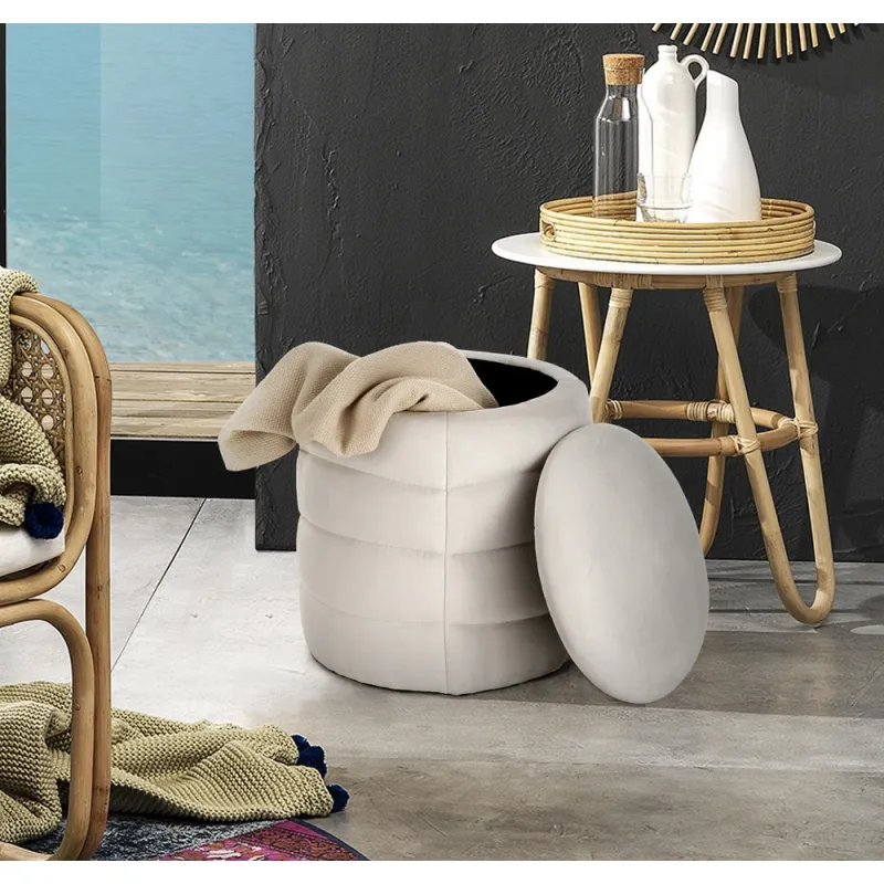Taburet Cu Lada Depozitare Gum White 4758 Tomasucci Italia 