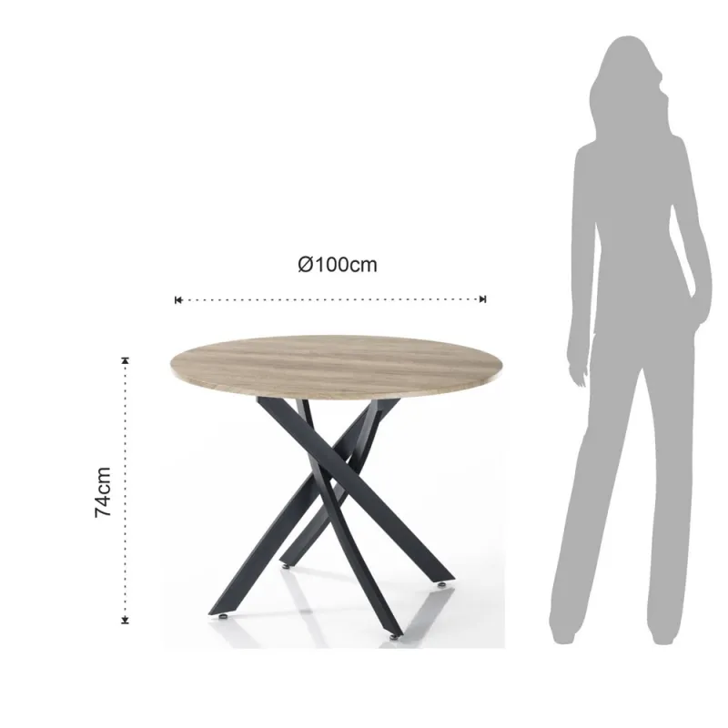 Masa Rotunda Mill Round Wood 4951 Tomasucci Italia 