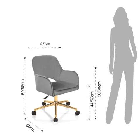 Scaun Cu Roti Victoria Grey 4976 Tomasucci Italia 