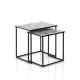 Set 2 Masute De Cafea 2 Thin White Marble 5024 Tomasucci Italia 