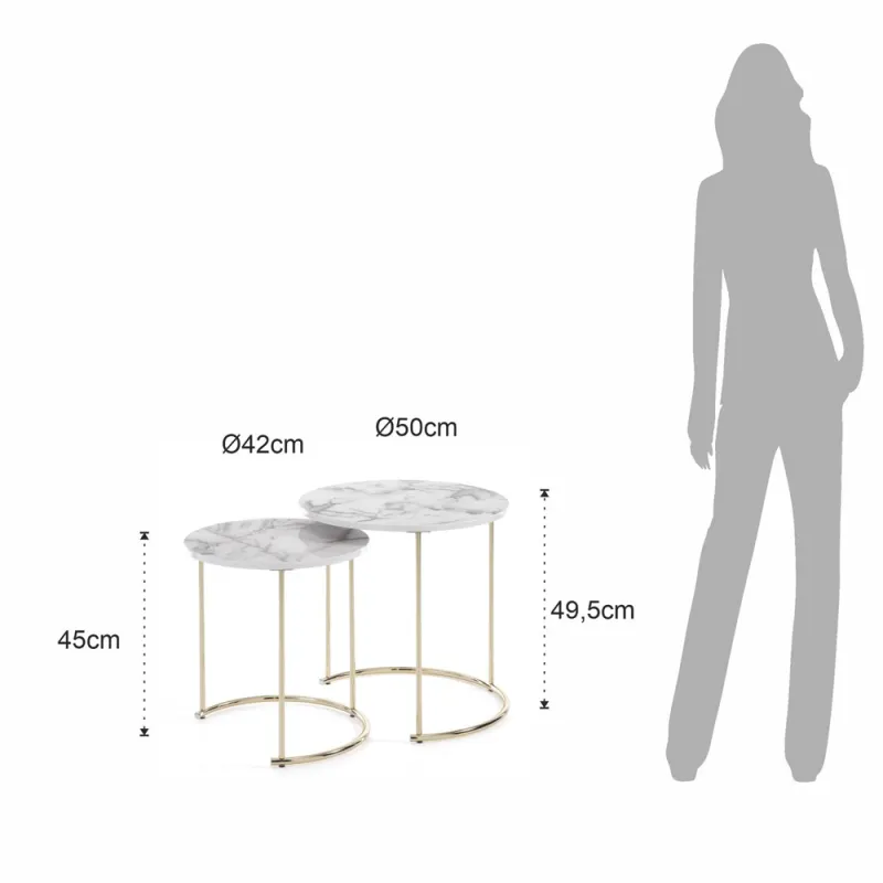 Set 2 Masute De Cafea 2 Thin 5033 Tomasucci Italia 