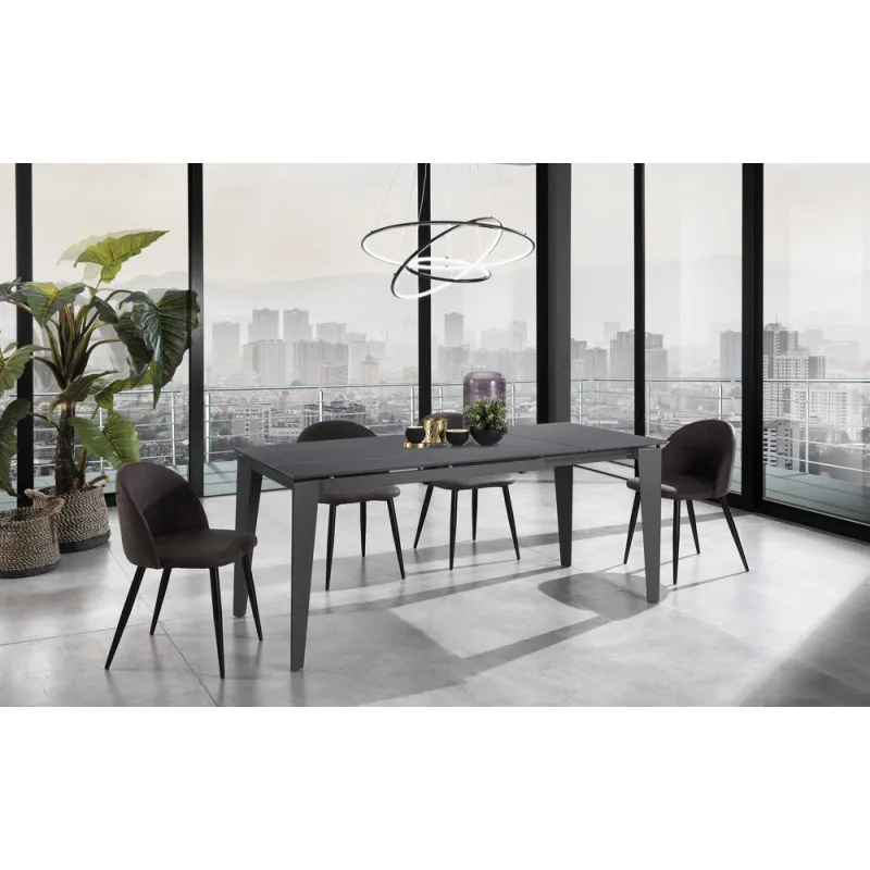 Masa Extensibila Alf Black Marble 5062 Tomasucci Italia 