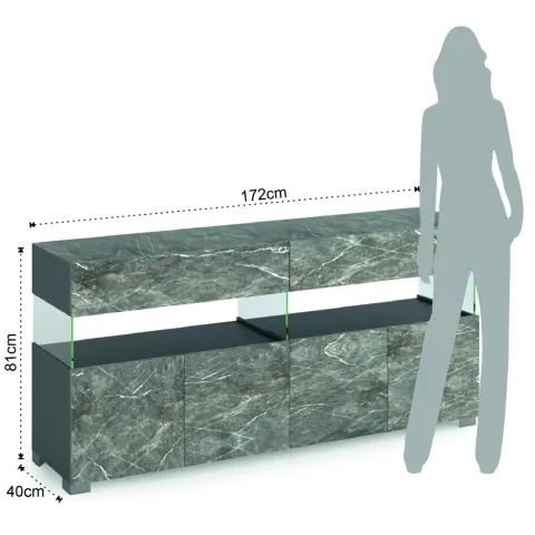 Bufet Din Panouri Ecologice Float Marble 4A 5063 Tomasucci Italia 