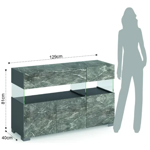 Bufet Din Panouri Ecologice Float Marble 3A 5064 Tomasucci Italia 