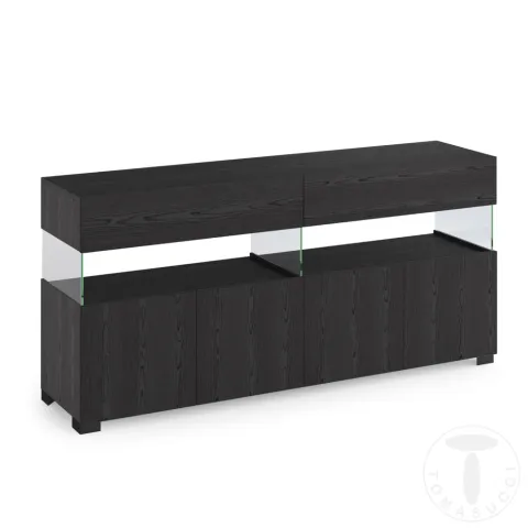 Bufet Din Panouri Ecologice Float Black Wood 4A 5065 Tomasucci Italia 