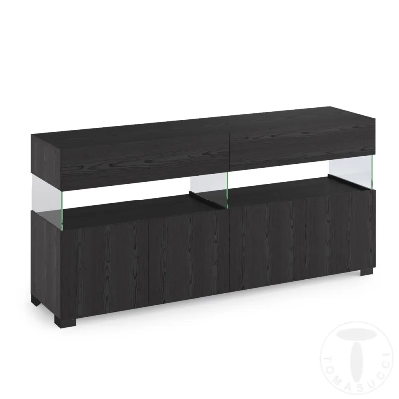 Bufet Din Panouri Ecologice Float Black Wood 4A 5065 Tomasucci Italia 
