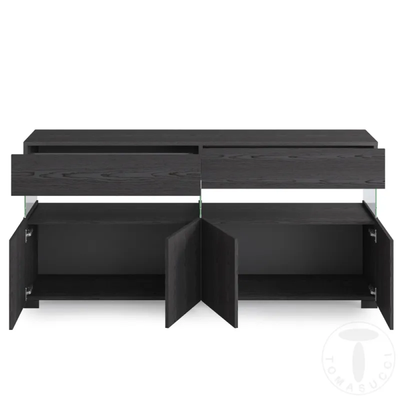 Bufet Din Panouri Ecologice Float Black Wood 4A 5065 Tomasucci Italia 