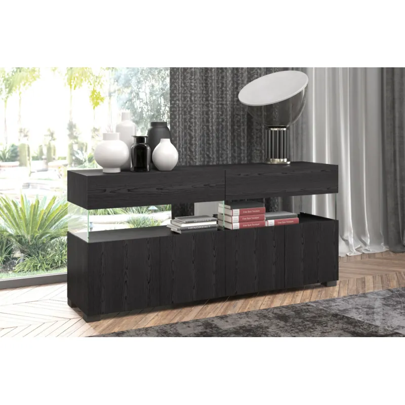 Bufet Din Panouri Ecologice Float Black Wood 4A 5065 Tomasucci Italia 