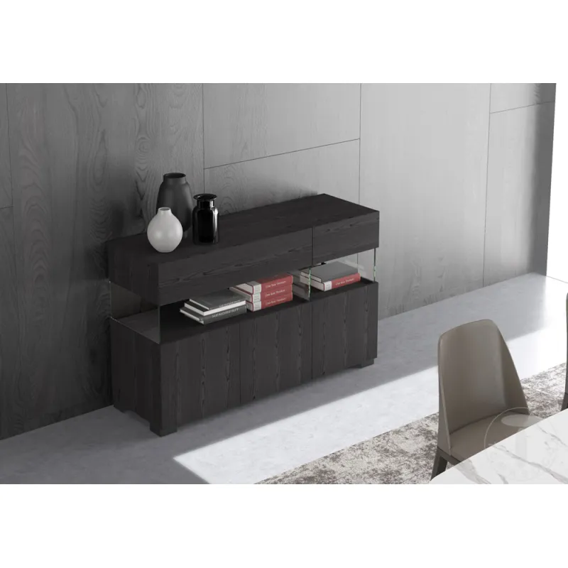 Bufet Din Panouri Ecologice Float Black Wood 3A 5066 Tomasucci Italia 