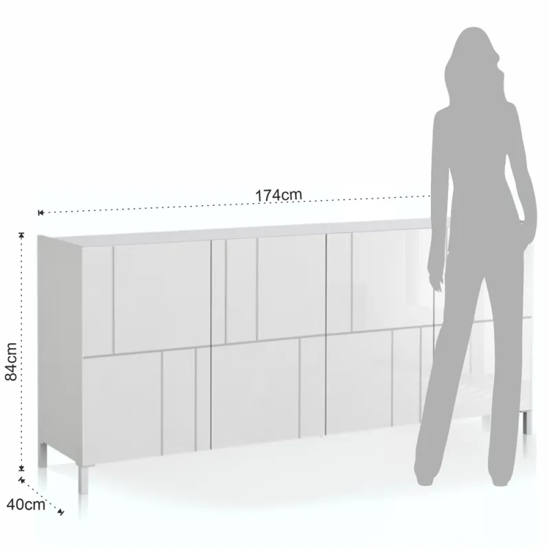 Bufet Mare Din Panouri Ecologice Eddy Random 5076 Tomasucci Italia 