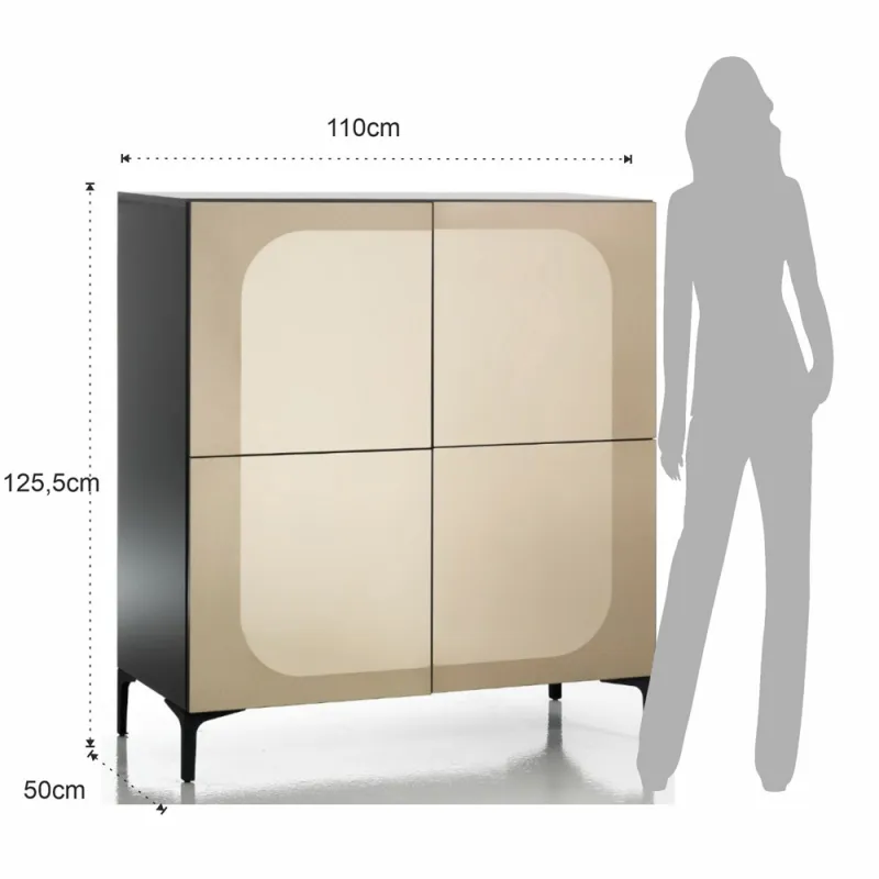 Dulap Inalt Din Panouri Ecologice Kim Bronzo 5079 Tomasucci Italia 