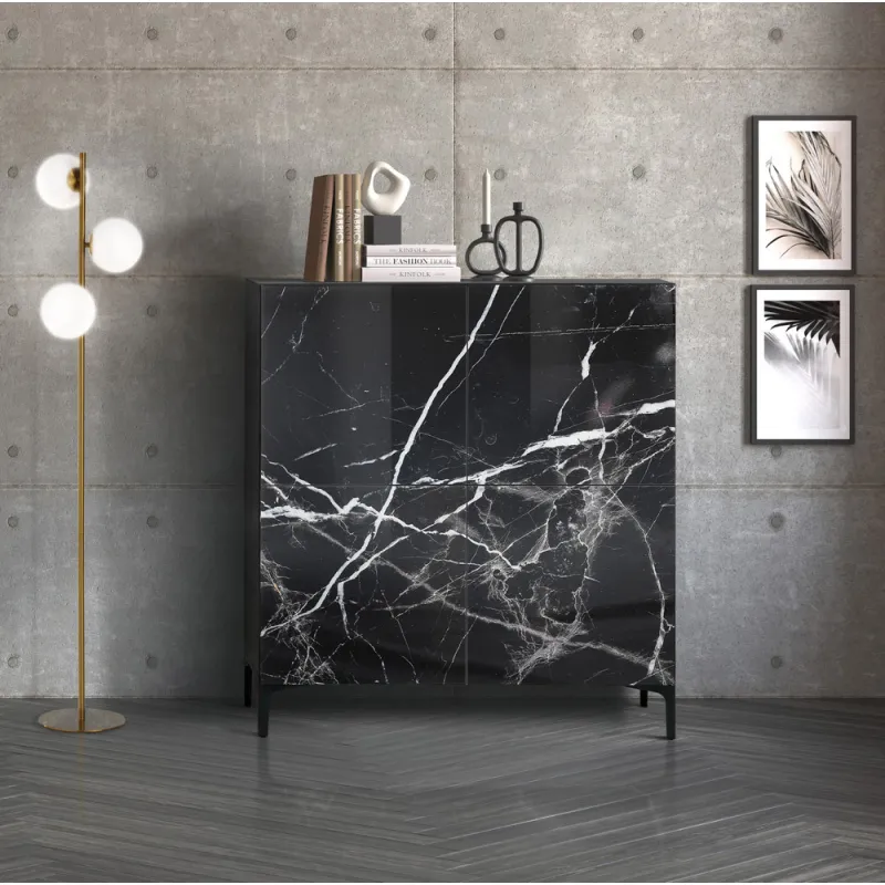 Dulap Inalt Din Panouri Ecologice Kim Black Marble 5080 Tomasucci Italia 