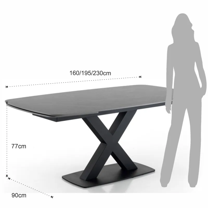 Masa Extensibila Alexa Grey Marble 5083 Tomasucci Italia 