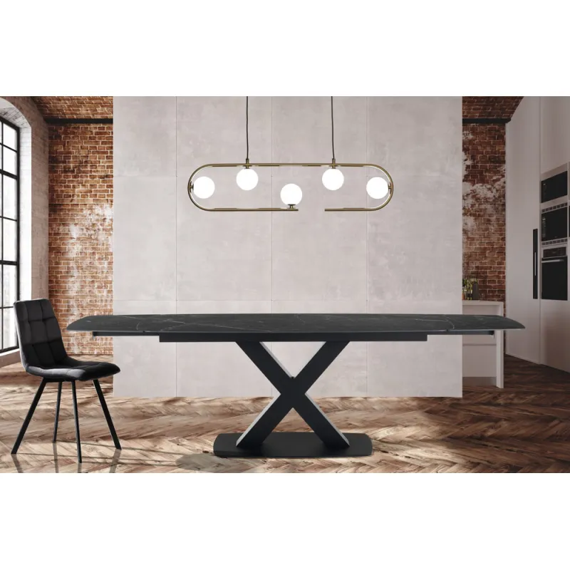 Masa Extensibila Alexa Black Marble 5085 Tomasucci Italia 