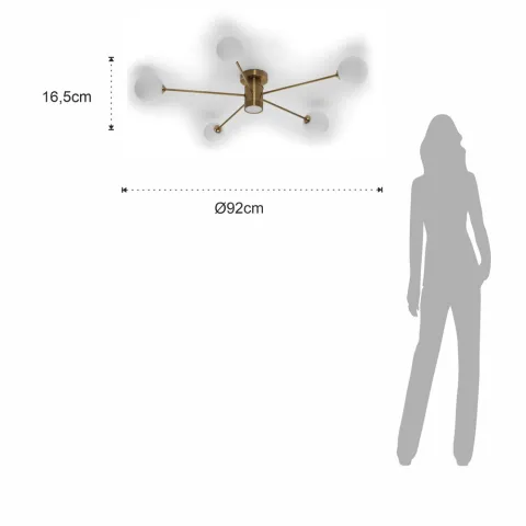 Lustra Plafon Combo Globe 5088 Tomasucci Italia 