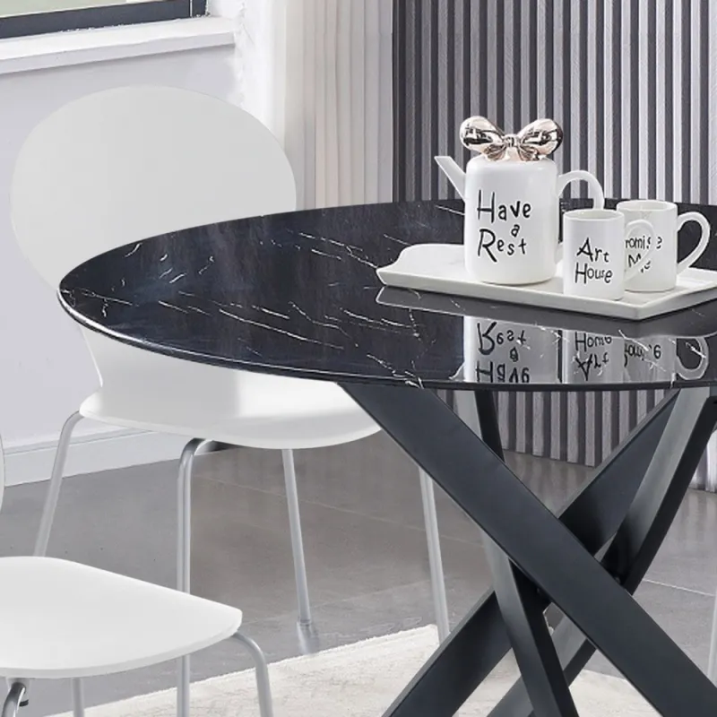 Masa Rotunda Bill Black Marble 5303 Tomasucci Italia 