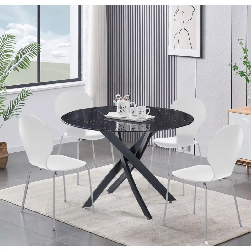 Masa Rotunda Bill Black Marble 5303 Tomasucci Italia 