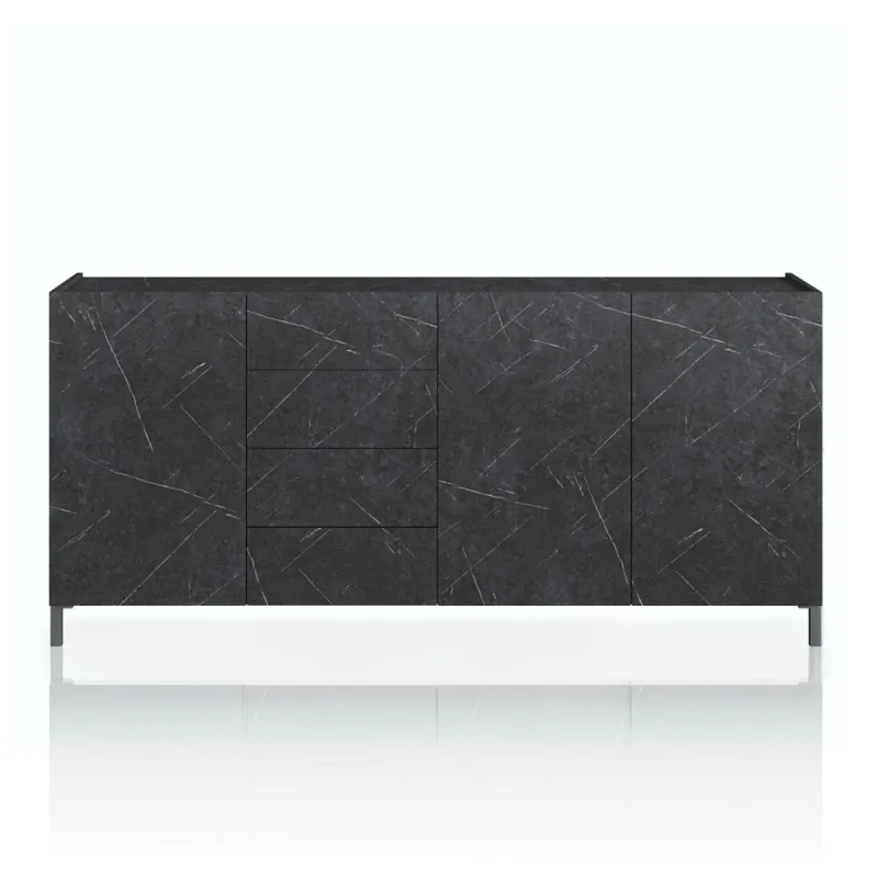 Bufet Mare Din Panouri Ecologice Eddy Black Marble 5351 Tomasucci Italia 