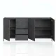 Bufet Mare Din Panouri Ecologice Eddy Black Marble 5351 Tomasucci Italia 