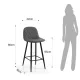 Scaun Bar Gale Grey Home 5433 Tomasucci Italia 