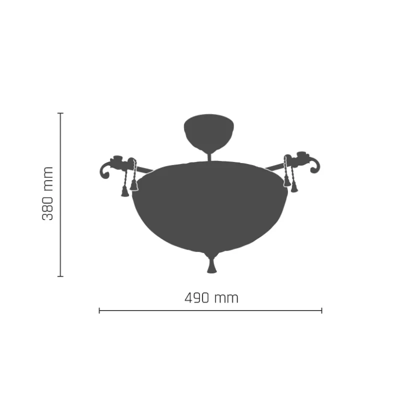 Lustra Plafon GRANADA 8334(495) Amplex, E27, Auriu, Polonia
