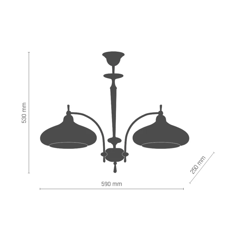 Candelabru AGAT 8956(428) Amplex, E27, Alama, Polonia