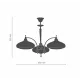 Candelabru AGAT 8947(429) Amplex, E27, Alama, Polonia