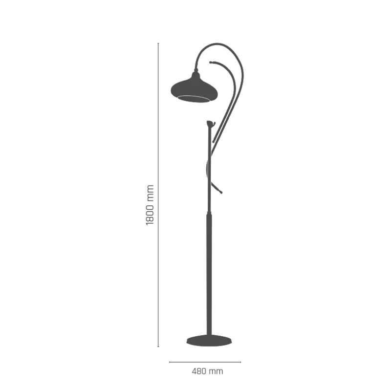 Lampadar AGAT 8962(127) Amplex, E27, Auriu, Polonia