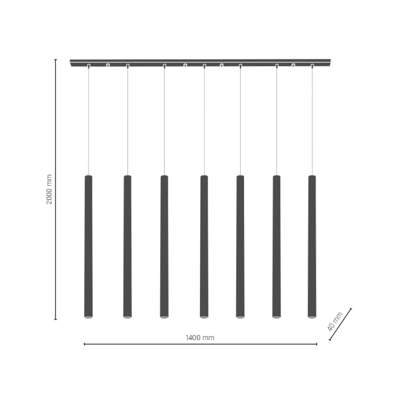 Suspensie AKADI 8889(0135) Amplex, GU10, Negru, Polonia