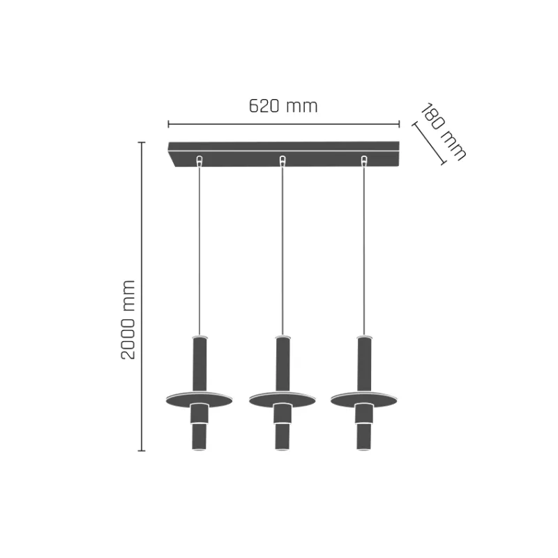 Suspensie ALVITO 8150(0535) Amplex, GU10, Negru, Polonia