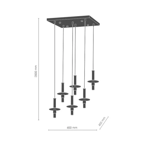 Candelabru ALVITO  8155 Amplex,  Alb, Polonia.