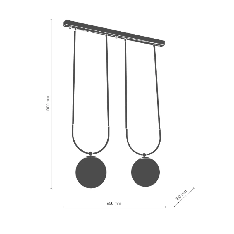 Suspensie BALOS 8166(0408) Amplex, E14, Negru, Polonia