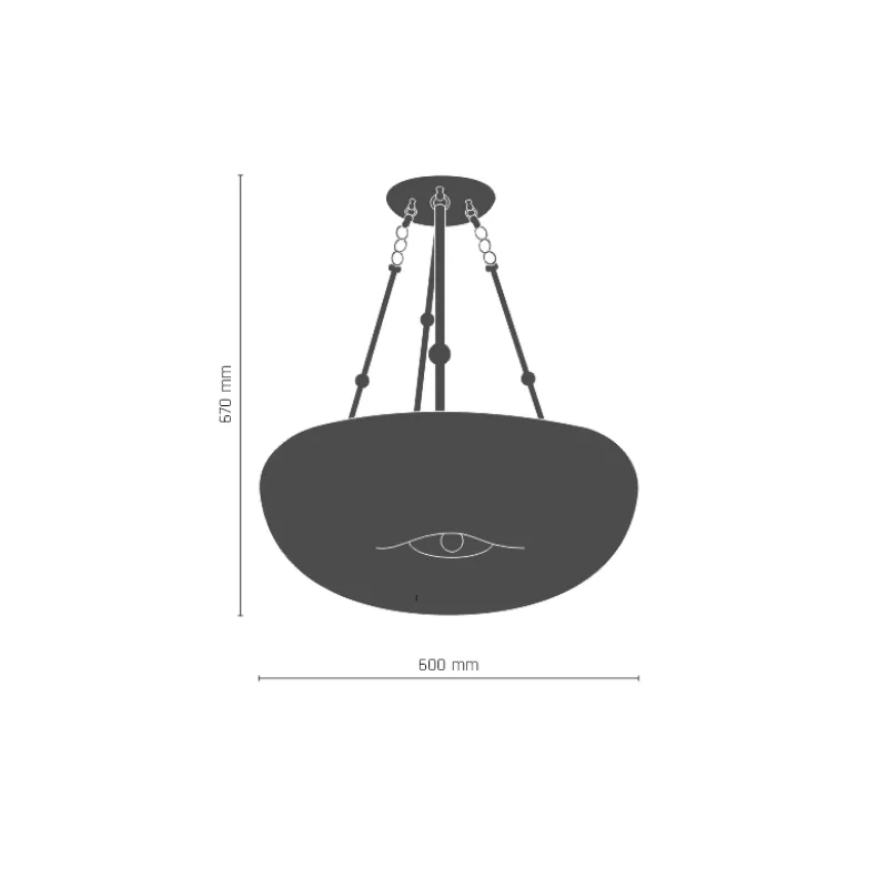 Suspensie BUTTON 8175(677) Amplex, E27, Crom, Polonia