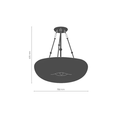Suspensie BUTTON 8172(864) Amplex, E27, Auriu, Polonia
