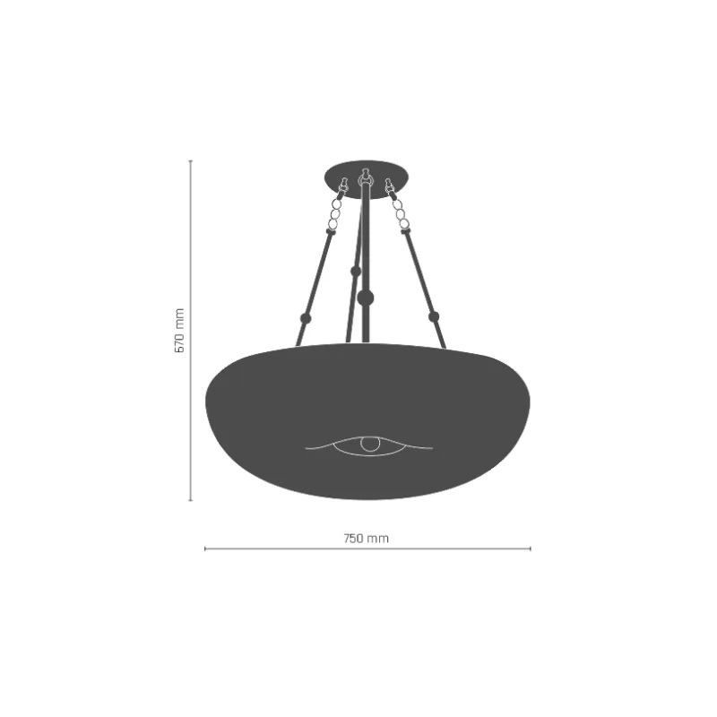 Suspensie BUTTON 8172(864) Amplex, E27, Auriu, Polonia
