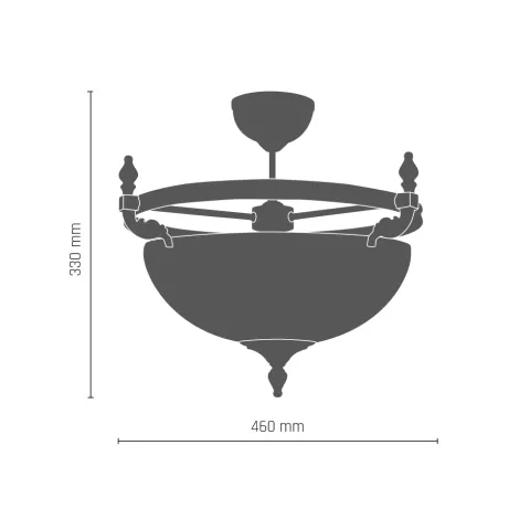 Lustra Plafon CORDOBA II 8867(472) Amplex, E27, Auriu, Polonia