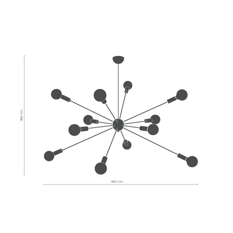Candelabru DANAIA 8227 Amplex,  Negru, Polonia