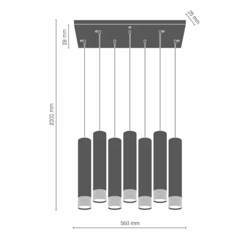 Suspensie EIDO 8264(0344) Amplex, GU10, Negru, Polonia