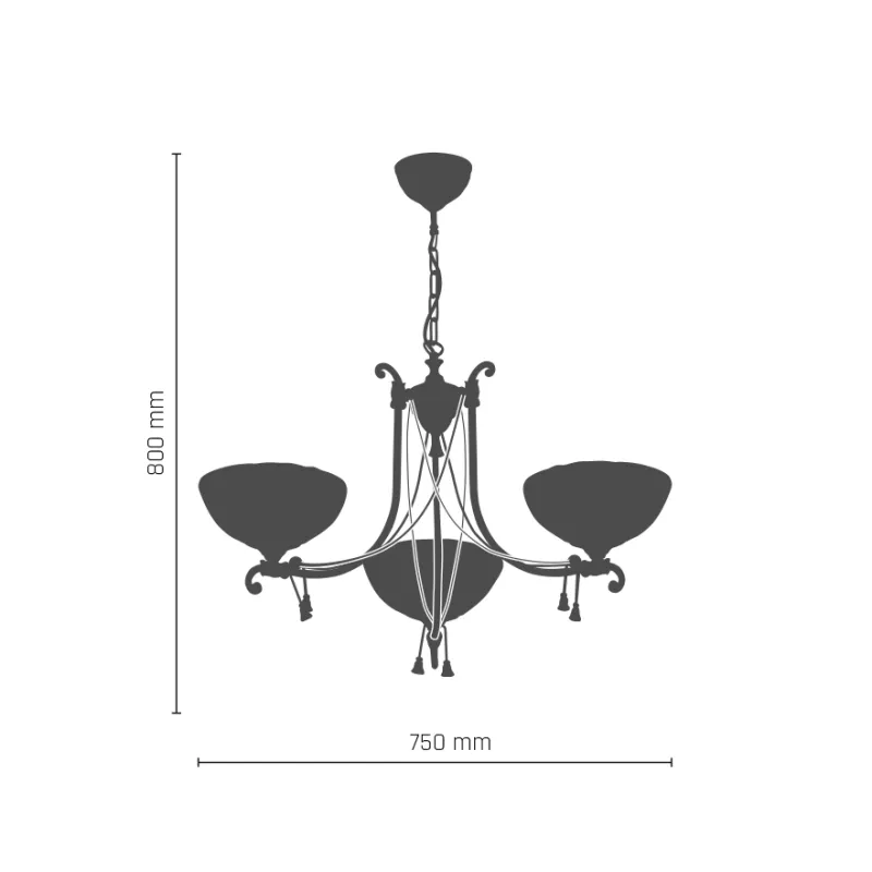 Candelabru GRANADA 8313(240) Amplex, E27, Auriu, Polonia